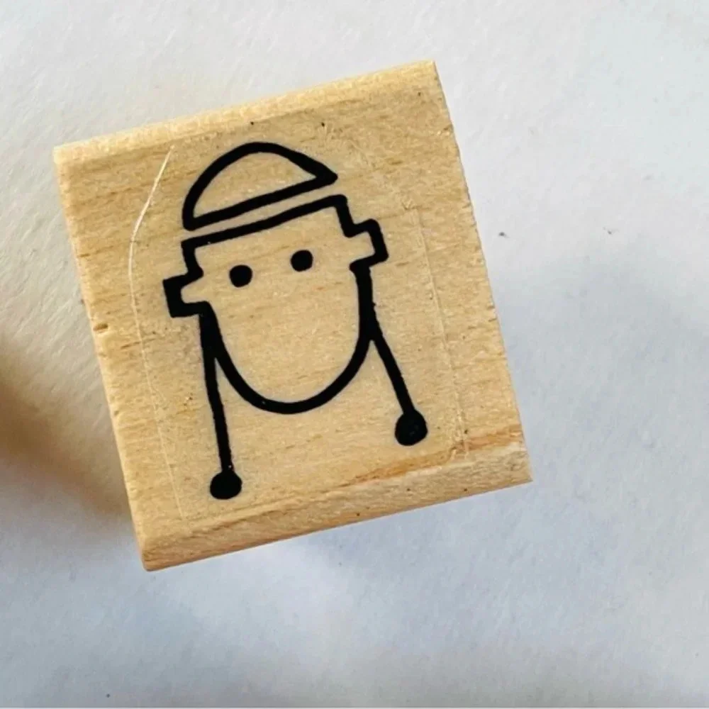 Wooden Rubber Stamp Angel Trumpet Monkey Fishin Lot of 3 Scrapbooking Arts Craft